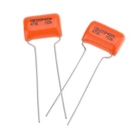 CDE Sprague Orange Drop Capacitors Tone Caps Polyester Film .047uF 225P 473K 400V for Guitar or Bass (Set of 2)