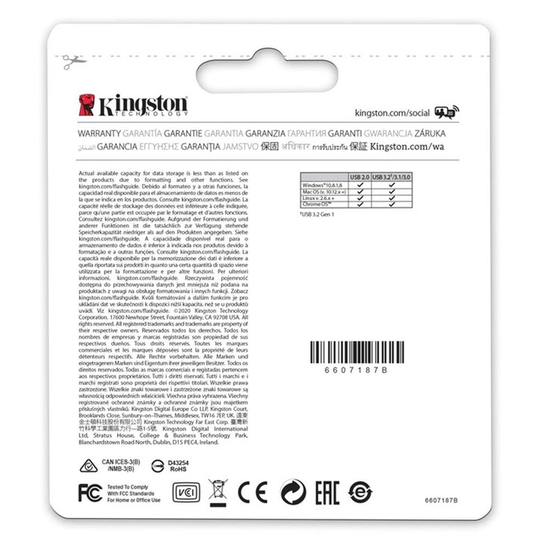 Kingston USB Data Traveler Micro 64GB USB 3.2 Gen1, Lectura: