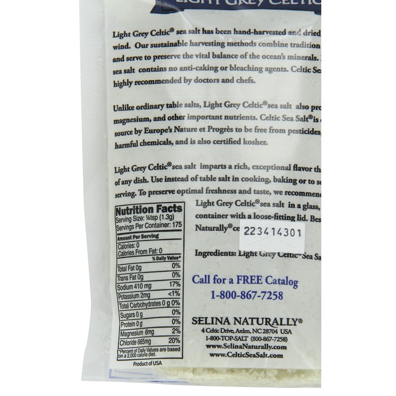 Celtic Sea Salt Light Grey, 8 Ounce (Pack of 12)