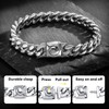Chunky Cuban Link Chain Bracelet for Men: 9mm Width Silver