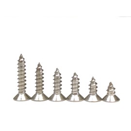 [M4] Stainless Steel Countersunk Tapping Screw Set, 1 Type (A Shape) 10 Pieces x 6 Sizes (M4 x 8, M4 x 10, M4 x 12, M4 x 14, M4 x 16, M4 x 20)