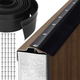 Pangda 36 ft Garage Door Top and Side Seal PVC with 50 Screws Garage Door Seals Weatherproofing Seal Strip Insulation Universal Sealing Professional(Black)