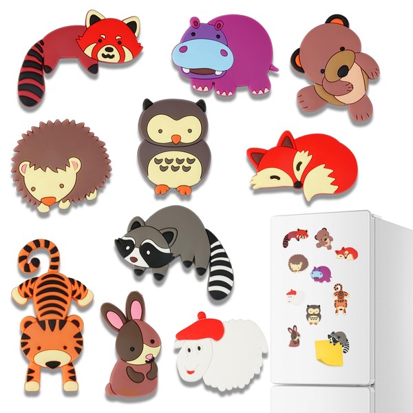 Pack of 10 Magnets Animals, Animals Fridge Magnets 3D Magnets
