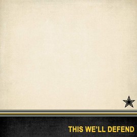 Scrapbook Customs 39415 Army Border Stripe 12 Inch x 12 Inch Double-Sided Scrapbook Paper - 1 Sheet