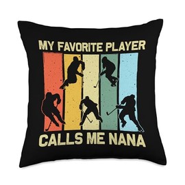Cool Ice Hockey For Women Mom Player Goalie Hockey Lovers Throw Pillow