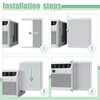 Memrita Window AC Side Panels with Frame Set,Air Conditioner Accordion