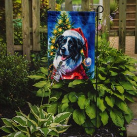 Caroline's Treasures Border Collie Christmas Garden Flag Mailbox Flag Decorative Yard Flag Banner Outside Patio Artwork Yard Flower Beds, Garden Size, Multicolor