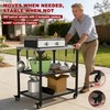 TAILGRILLER Stainless Steel Grill Cart on Wheels, Heavy Duty 3-Shelf