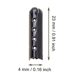 Tupalizy 30PCS Aglets for Shoelaces Repair Metal Shoe Lace Ends Tips Head Replacement for Paracord Hoodies Sneakers Canvas Boots Sweatshirt Shoe Strings DIY Shoelace Repairing, 4x23mm, Metallic Black