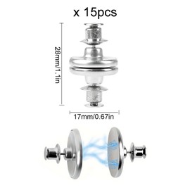 Magnetic Curtain Clips, 15 Pairs Buckle Holdback - Easy to Install for Indoor and Outdoor Curtains to Prevent Light Leakage