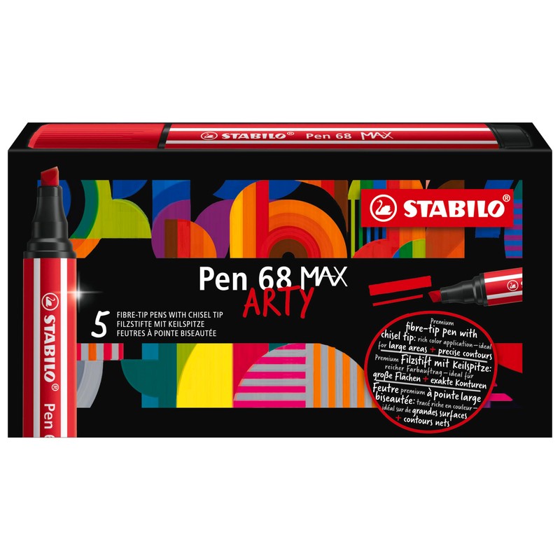 STABILO Pen 68 MAX - Premium Fibre-Tip Pen with Chisel