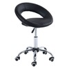 CHARMMA Crescent Rolling Salon Stool with Adjustable Height, Breathable Open