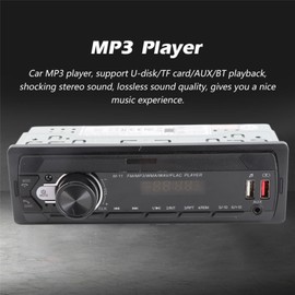 12V Car MP3 Player Bluetooth Handsfree FM Car Radio Large Screen LED Display with USB Port and Remote Control