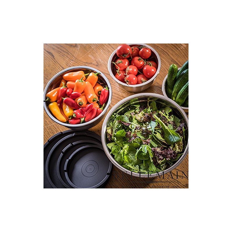 Stainless Steel Mixing Bowls with Lids Set – Large, Durable,