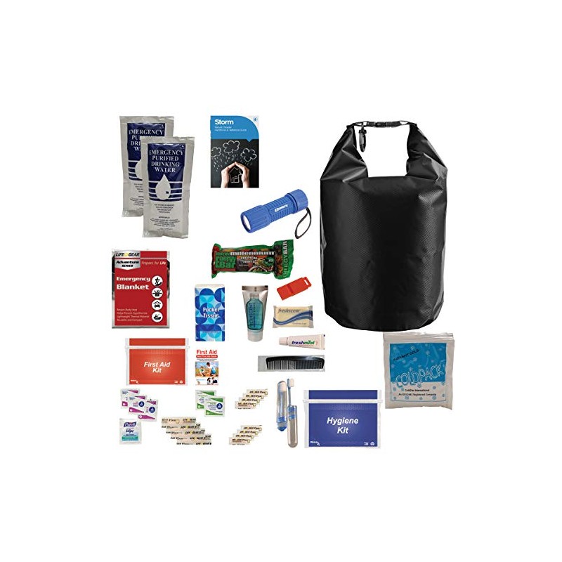 Dry Bag Survival Kits for one Person Emergency, Waterproof (Red)