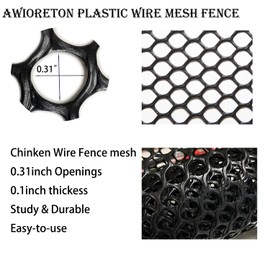Chicken Wire Fence Mesh, Plastic Hexagonal Fencing for Gardening, 15.7IN x 10FT Green Poultry Fencing,Garden Netting, Chicken Wire Frame for Crafts, Floral Netting