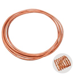 Eoiips Copper Tube 1/4" OD × 3/16" ID(5-6.35mm) Seamless Round Pipe Tubing, Copper Refrigeration Tubing (19.68 FT)