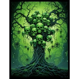 Realm Guard 100ct Matte TCG/MTG Card Art Sleeves (Green-Black Tree of The Dead)