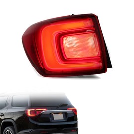 Gefitway Tail Lights Compatible with 2017 2018 2019 GMC Acadia Chrome Housing W/O All Terrain Pkg LED Taillights Left Driver Side, OEM:GM2804126 84709444
