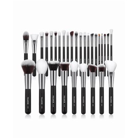 Kit 30 Pcs Para Maquillaje Profesional Color Negro