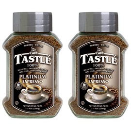 Cafe Tastle Platinum Espresso Freeze Dried Instant Coffee, 7.14 Ounce (Two Pack)