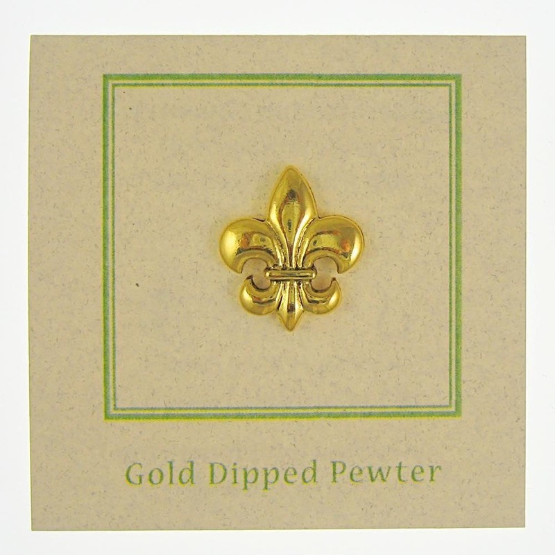 Jim Clift Design Fleur de Lis Gold Lapel Pin -