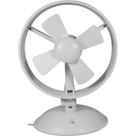 AntilaTech Quiet 2-Speed USB Desktop Mini Fan with Suction Cup-Study/Office/Travel (White)