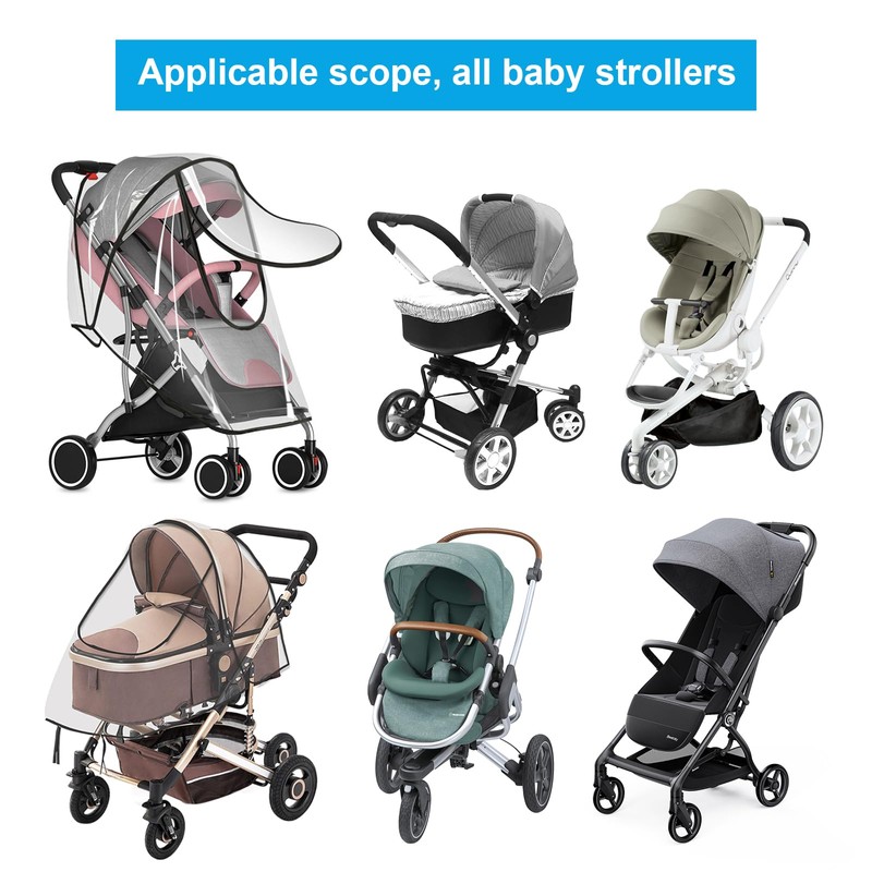 ZITUZY Rain Cover for Prams, Rain Cover Buggy, Pushchair with