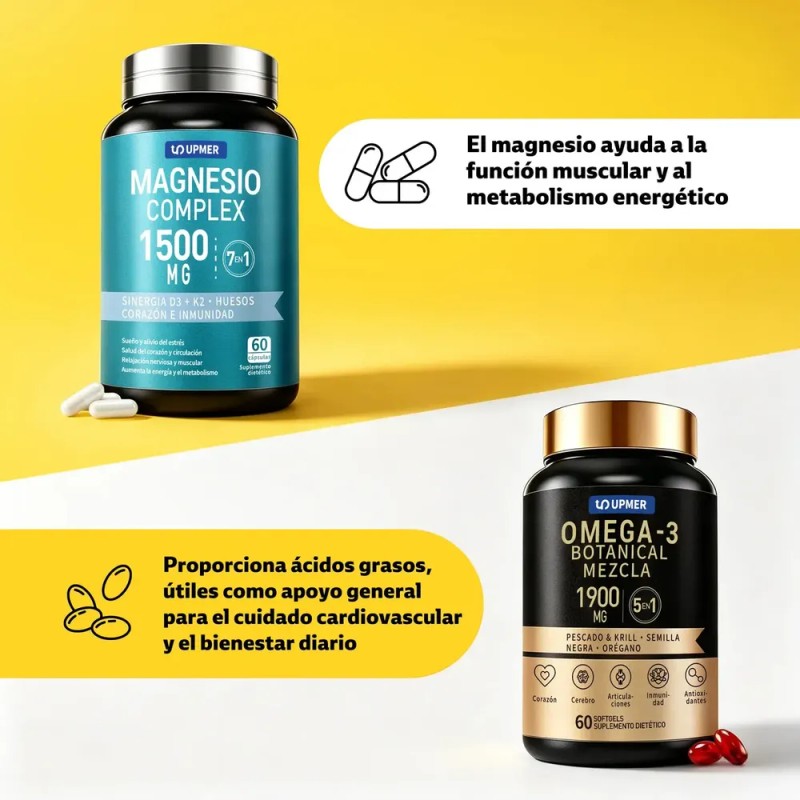 Upmer Pack Duo: Magnesio 7 En 1 + Omega 3