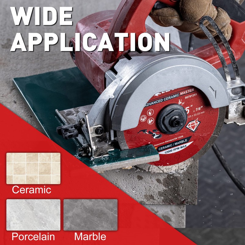 EZARC 5 inch Diamond Blade, Advanced Ceramic Diamond Porcelain Cutting