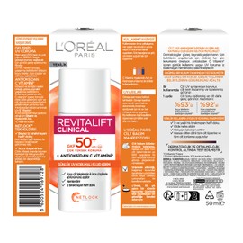 L’Oréal Paris Revitalift Clinical SPF 50+ Günlük Yüksek UV Korumalı Yüz Güneş Kremi 50 ml