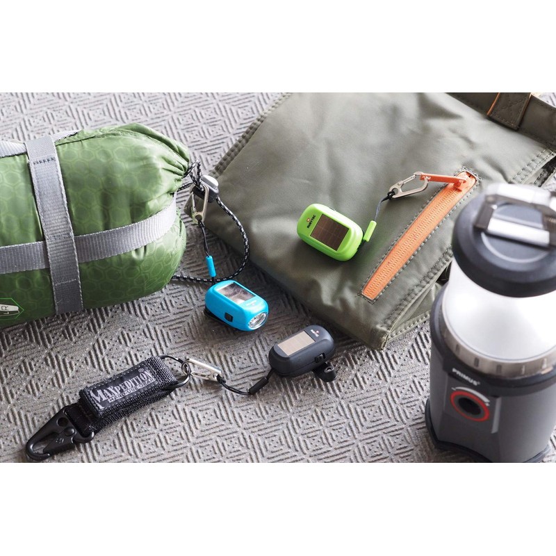 Rubitec RT-006YE Solar Flashlight, Carabiner, Yellow, W1.2 x D1.0 x