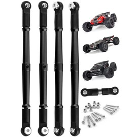 RCMYou Aluminum Turnbuckles Upgrades Part for ARRMA 1/8 Kraton 6S BLX/Outcast 6S BLX/Talion 6S BLX, Alloy Turnbuckles Hops Up Upgrades Part,Black