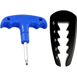 2-Piece Set, Golf Driver Wrench and Tee Height Tool, Golf Wrench Tool for Adjusting Clubs, Driving Range Tees Height Adjuster with Precise Control, Durable Golf Accessories for Players and Coaches