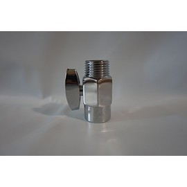 Brass 100% Shut Off Valve for Shower Head - Chrome