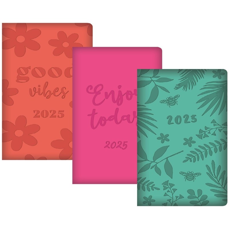 2025 Diary A5 week to view Glitter Paper with Holographic