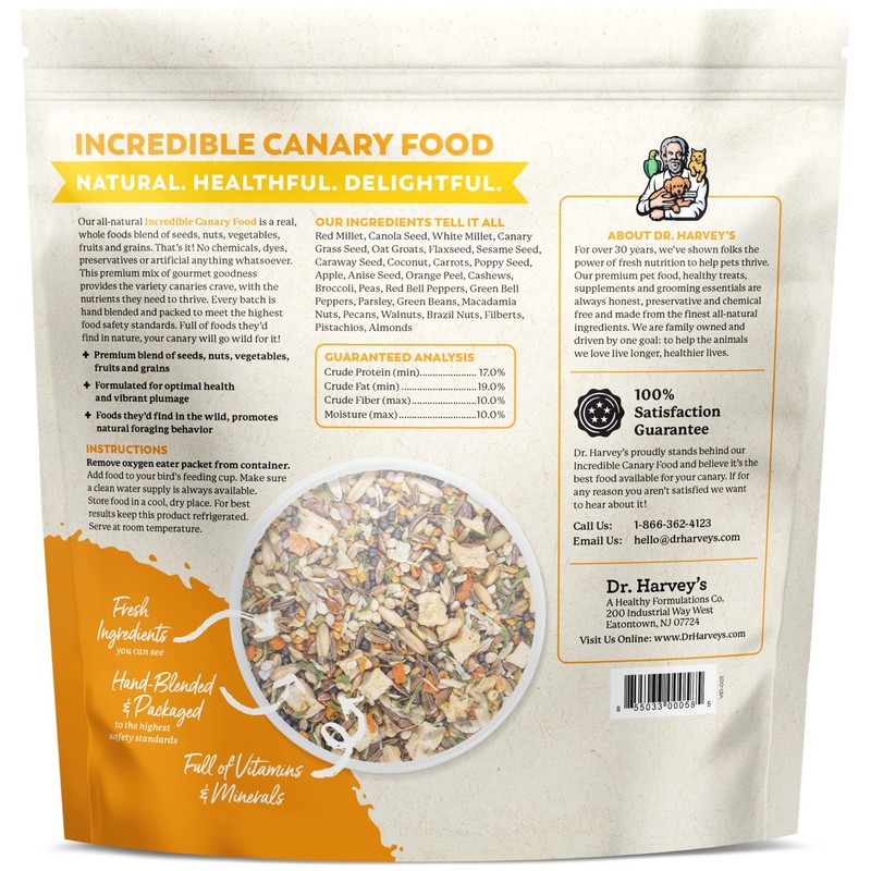 Dr. Harvey's Incredible Canary Blend, Natural Food for Canaries (4