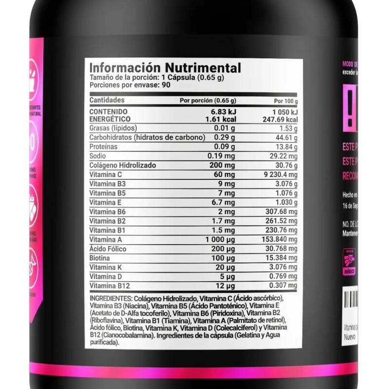 Multivitamínico Mujer Cápsulas Vitaminas Life
