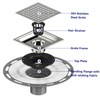Neodrain 6 in Brushed Square Shower Drain Brushed 304 Stainless