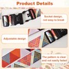 Pack of 4 Suitcase Straps with Combination Lock, Adjustable 5