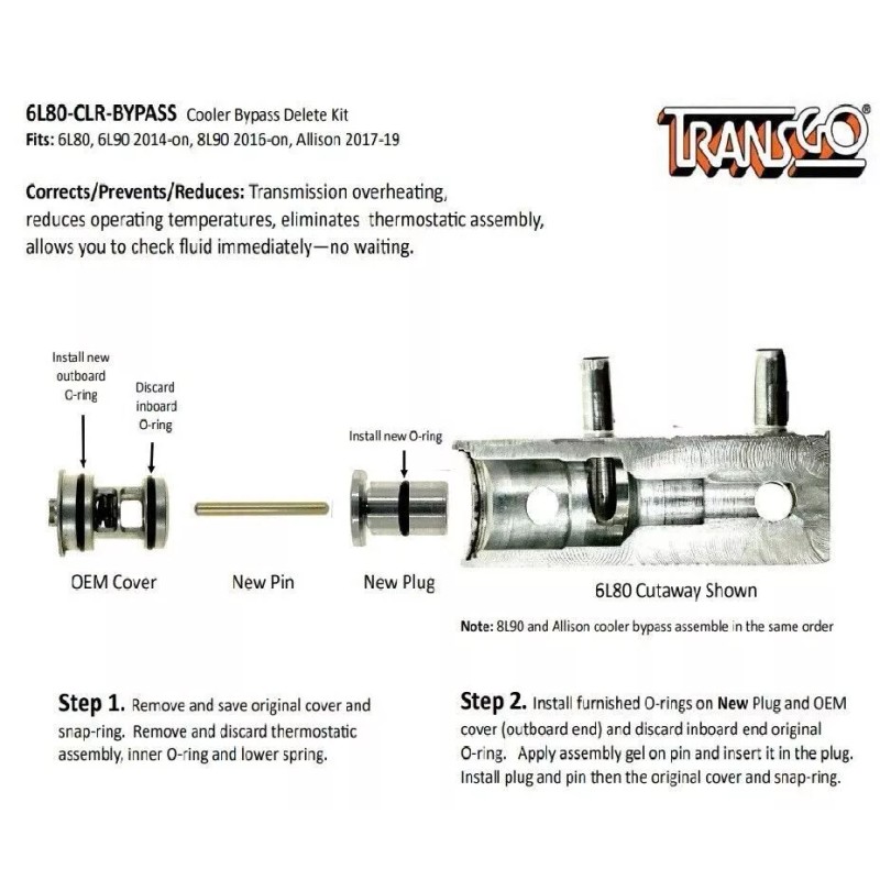 TransGo 6L80 - 6L90 - 8L90-10L90 Allison TransGo Cooler Flow