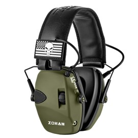 ZOHAN UPGRATED EM054 Electronic Shooting Ear Protection with 5 Replaceable Magic Stickers