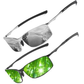 Polarised Sunglasses For Mens Womens UV Protection metal frame Ultra Light Driving Fishing Running Outdoor Pilot Sun glasses