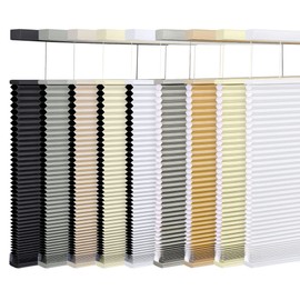 LazBlinds Top Down Bottom Up (TDBU) Cordless Cellular Shades, Light Filtering Honeycomb Shades Pleated Blinds for Window Size 35" W x 64" H, Brown
