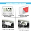 JOYCOURT Small Electronic Dashboard Car Time Clock Self-Adhesive Mini Car