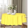 HEIPINIUYE 3 Pack Yellow Tablecloth Round 84 Inch Round Plastic