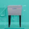 Tehila Grey 19 Gallon Utility Sink with Black Legs and