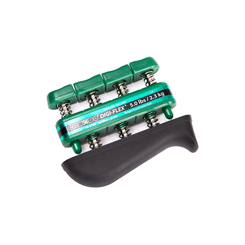 CanDo Digi-Flex Hand Exerciser, Green, 2.3-7.3 kg