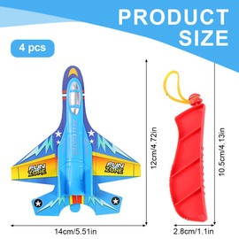 NOPKESV Pack of 4 Flying Gliders Polystyrene Aeroplane Toy Outdoor for Children Stretch Plane