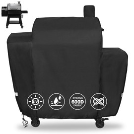 QuliMetal Grill Cover for Pit Boss Platinum Laredo 1000 Wood Pellet Grills, PB1000PL - 600D Heavy Duty Waterproof Fade Resistant Pit Boss Laredo 1000 Grill Cover with Elastic Drawstrings&Zipper Design